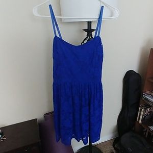 Blue lace dress